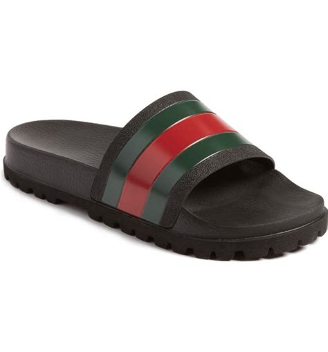 black gucci slides size 4|Gucci slides nordstrom.